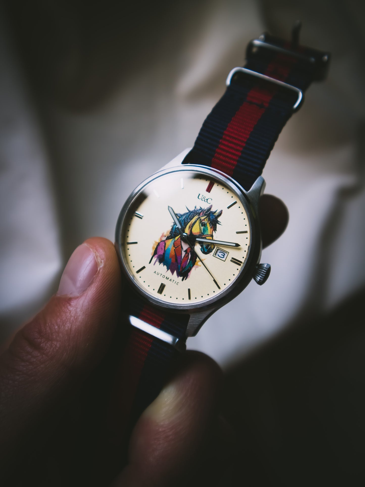 "Why the long face?" AUTOMATIC watch 40mm (1 of 100), Nylon Strap